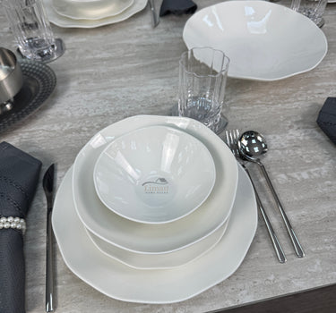 BonBistro Elva serviesset 16 delig | 4 Persoons Wit