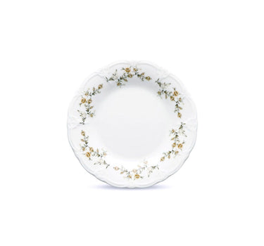 BonBistro Plat bord 20,5cm brown flower Retro