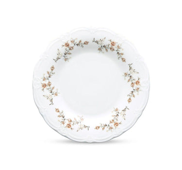 BonBistro Plat bord 27,5cm brown flower Retro