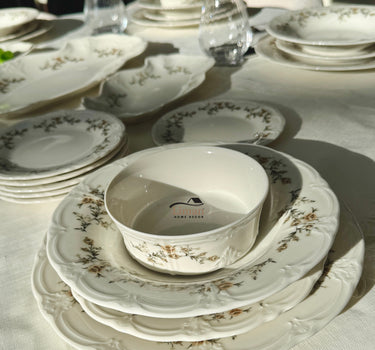 BonBistro Retro Beige Serviesset 24 Delig | 6Persoons