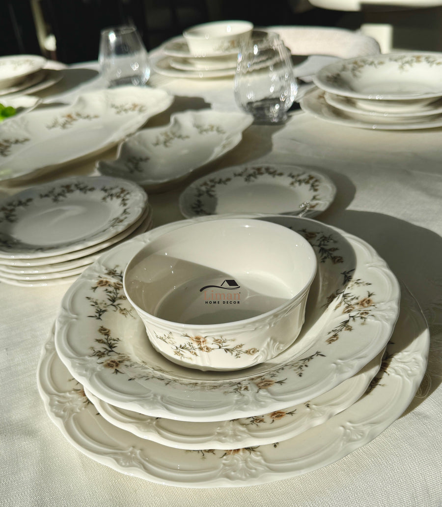 BonBistro Retro Beige Serviesset 24 Delig | 6Persoons