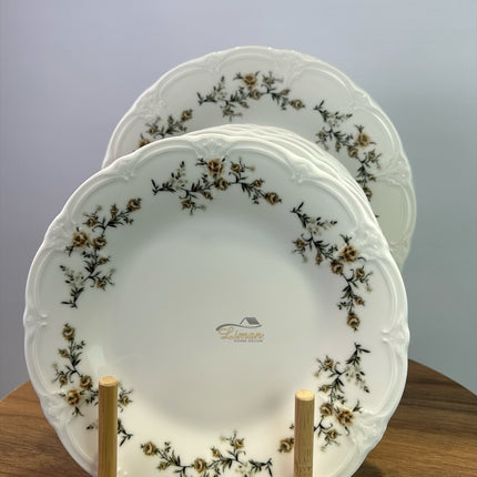 BonBistro Retro brown flower Gebaksset 7 Delig