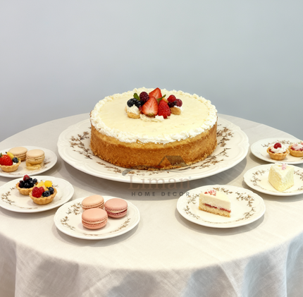 BonBistro Retro brown flower Gebaksset 7 Delig