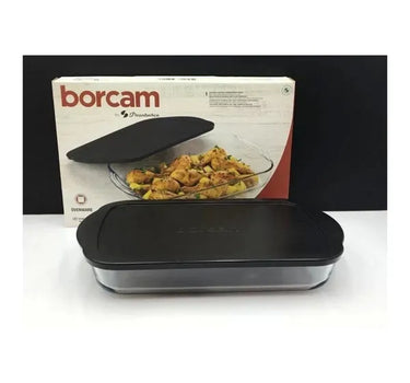 BORCAM Borcam Rechthoek Ovenschaal Met Deksel Zwart | 3850cc
