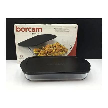 BORCAM Borcam Rechthoek Ovenschaal Met Deksel Zwart | 3850cc