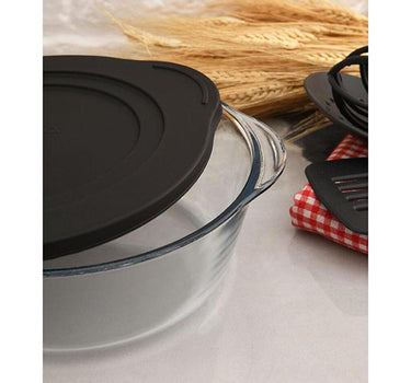 BORCAM Borcam Rond Ovenschaal Met Deksel Zwart | 2100cc