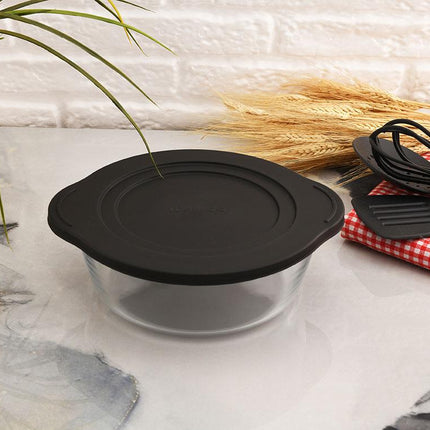 BORCAM Borcam Rond Ovenschaal Met Deksel Zwart | 2100cc