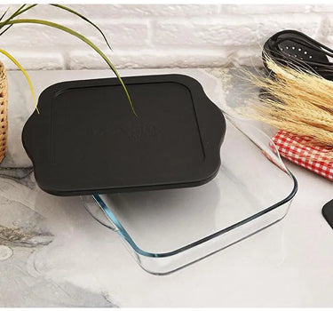 BORCAM Borcam Vierkant Ovenschaal Met Deksel Zwart | 2000cc