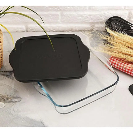 BORCAM Borcam Vierkant Ovenschaal Met Deksel Zwart | 2000cc