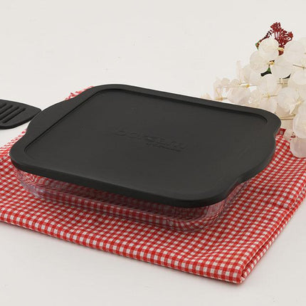 BORCAM Borcam Vierkant Ovenschaal Met Deksel Zwart | 3200cc