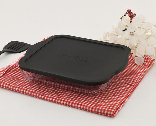 BORCAM Borcam Vierkant Ovenschaal Met Deksel Zwart | 3200cc