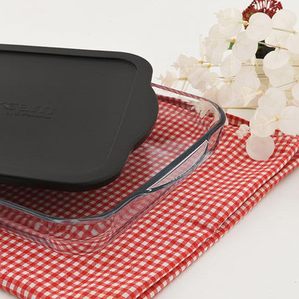 BORCAM Borcam Vierkant Ovenschaal Met Deksel Zwart | 3200cc