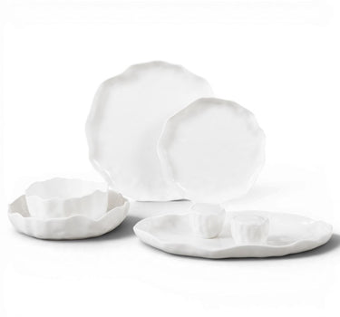 BRICARD PORCELAIN Angles Servies set 27 delig | 6 persoons Wit