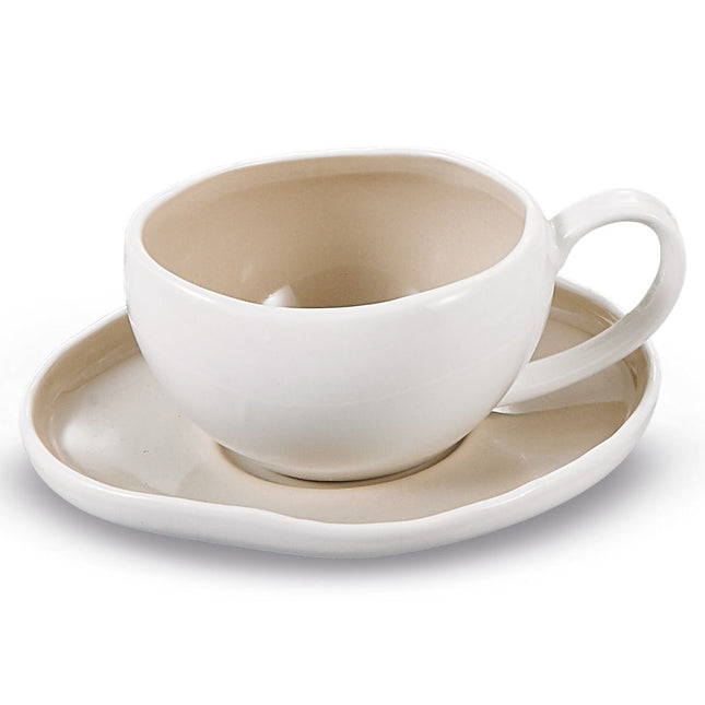 BRICARD PORCELAIN Barles / Cupid Beige Koffieset 12 Delig | 6 Persoons