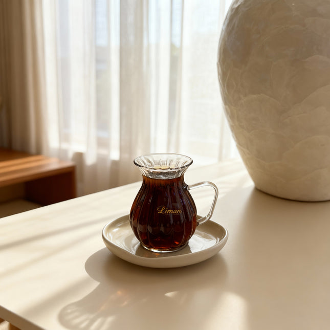 BRICARD PORCELAIN Barles / Cupid Beige Theeset 12 Delig | 6 Persoons