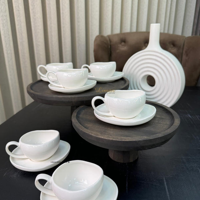 BRICARD PORCELAIN Barles / Cupid White Espressoset 12 Delig | 6 Persoons