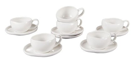 BRICARD PORCELAIN Barles / Cupid White Espressoset 12 Delig | 6 Persoons