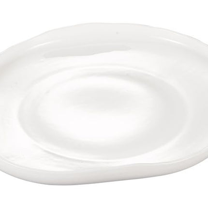 BRICARD PORCELAIN Barles / Cupid White Plat bord 27,6X24,6X3,5 cm Per Stuk