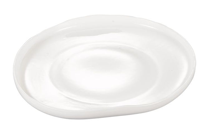BRICARD PORCELAIN Barles / Cupid White Plat bord 27,6X24,6X3,5 cm Per Stuk