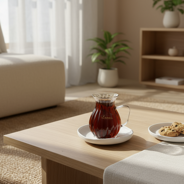 BRICARD PORCELAIN Barles / Cupid White Theeset 12 Delig | 6 Persoons