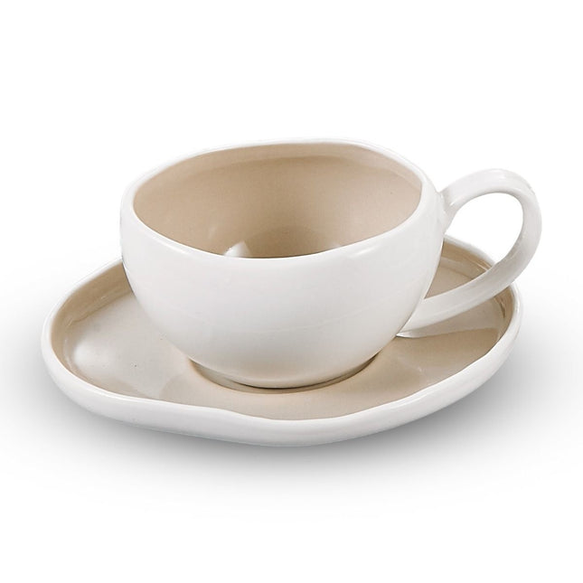 BRICARD PORCELAIN Barles / Cupido Beige Espressoset 12 Delig | 6 Persoons