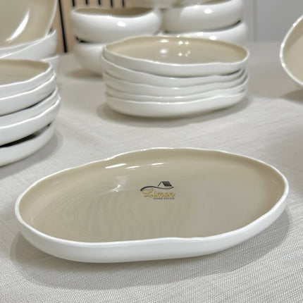 BRICARD PORCELAIN Barles / Cupido Beige Serviesset 25 Delig | 6 Persoons