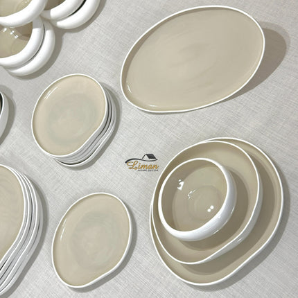 BRICARD PORCELAIN Barles / Cupido Beige Serviesset 25 Delig | 6 Persoons