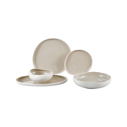 BRICARD PORCELAIN Barles / Cupido Beige Serviesset 25 Delig | 6 Persoons