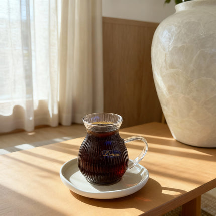 BRICARD PORCELAIN Barles / Cupido Beige Theeset 12 Delig | 6 Persoons