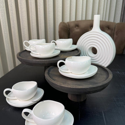 BRICARD PORCELAIN Barles / Cupido White Espressoset 12 Delig | 6 Persoons