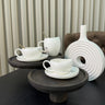 BRICARD PORCELAIN Barles / Cupido White KOFFIESET 12 DELIG | 6 PEROONS