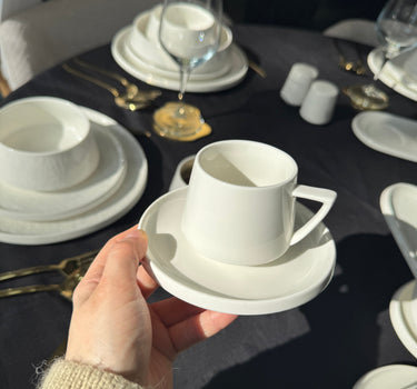 BRICARD PORCELAIN BELLON ESPRESSOSET WIT 12-DELIG | 6 PERSOONS