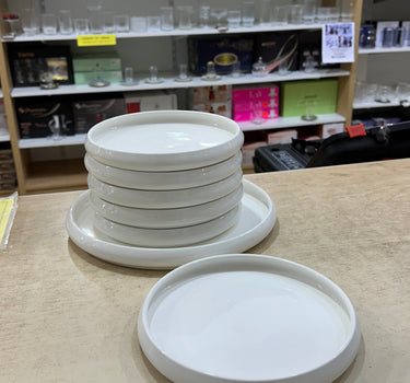 BRICARD PORCELAIN Bondy White Gebaksset 7 Delig | 6 persoons