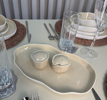 BRICARD PORCELAIN Bonnes Servies set 27 delig | 6 persoons Taupe
