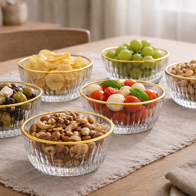 BRICARD PORCELAIN BRICARD ARMILLA KOMMENSET | GOUD Ø10 CM 6-DELIG