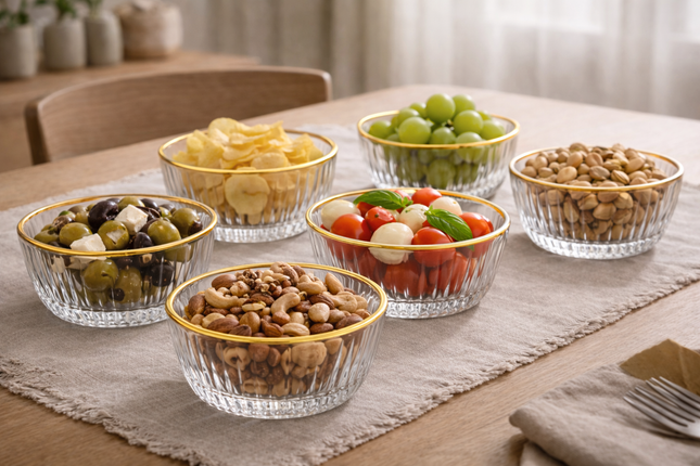 BRICARD PORCELAIN BRICARD ARMILLA KOMMENSET | GOUD Ø10 CM 6-DELIG