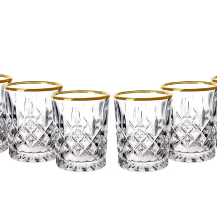 BRICARD PORCELAIN BRICARD BILBAO LIKEURGLAZENSET | GOUD 6-DELIG