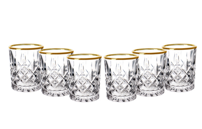 BRICARD PORCELAIN BRICARD BILBAO LIKEURGLAZENSET | GOUD 6-DELIG