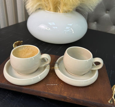 BRICARD PORCELAIN Bricard Bondy Espressoset 4 Delig | 2 Persoons Taupe