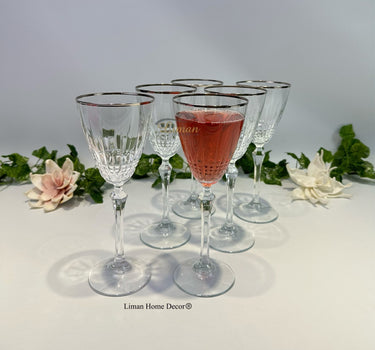 BRICARD PORCELAIN Bricard Celine Wijnglazen Zilver 6 Delig