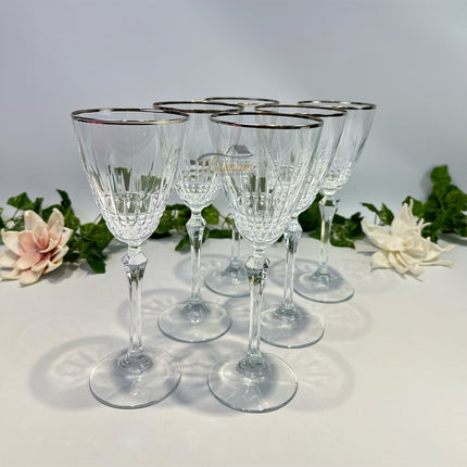 BRICARD PORCELAIN Bricard Celine Wijnglazen Zilver 6 Delig