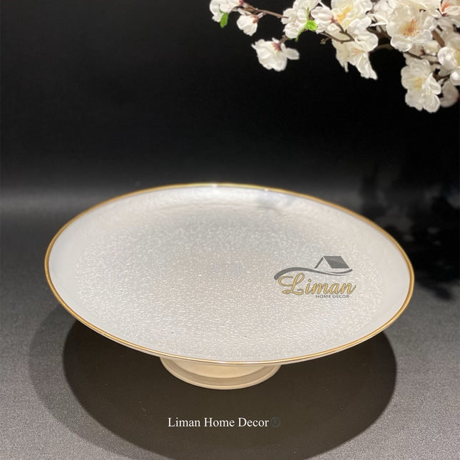 BRICARD PORCELAIN Bricard Crispy Patisserie Wit - Gold 33Cm