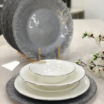 BRICARD PORCELAIN Bricard Flash Onderbord 33Cm Zilver 6 Delig