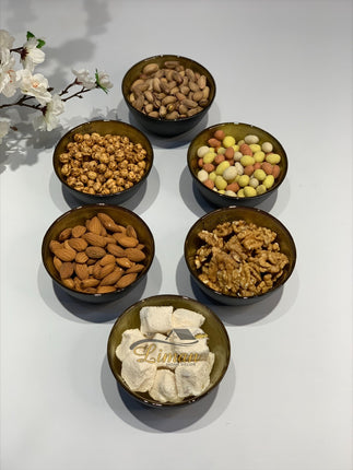 BRICARD PORCELAIN Bricard Ice Kommenset Goud - Zwart 6 Delig