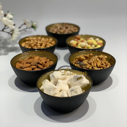 BRICARD PORCELAIN Bricard Ice Kommenset Goud - Zwart 6 Delig