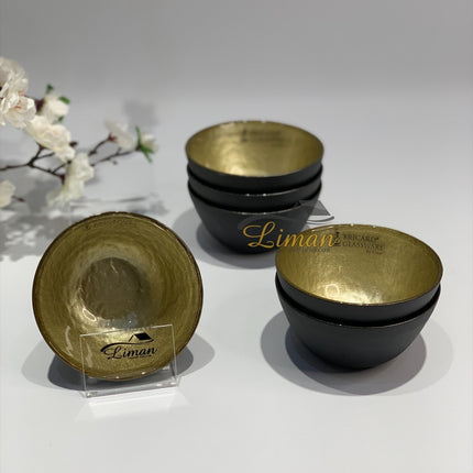 BRICARD PORCELAIN Bricard Ice Kommenset Goud - Zwart 6 Delig