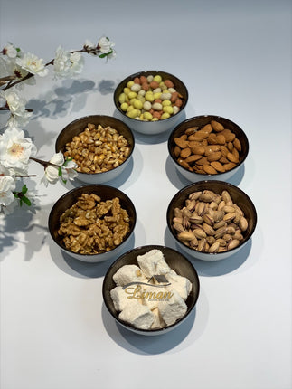 BRICARD PORCELAIN Bricard Ice Kommenset Taupe  - Wit 6 Delig