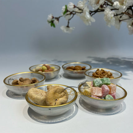 BRICARD PORCELAIN BRICARD ISTANBUL KOMMENSET / THEEZAKHOUDER 9CM 6 DELIG