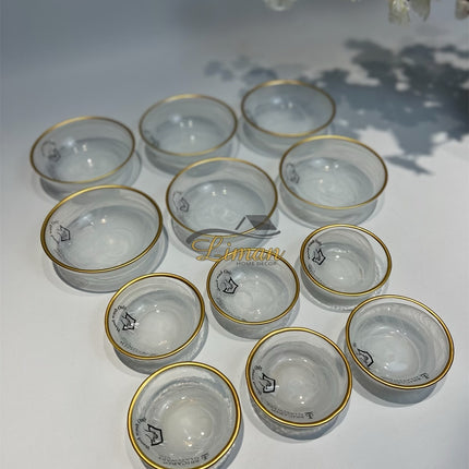 BRICARD PORCELAIN BRICARD ISTANBUL KOMMENSET / THEEZAKHOUDER 9CM 6 DELIG