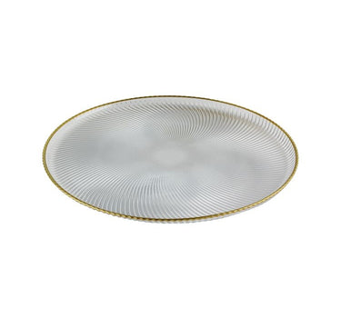 BRICARD PORCELAIN BRICARD JEST TRANSPARANT - GOUD ONDERBORD 32CM PER STUK